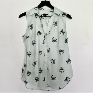 Ann Taylor Floral Sleeveless Blouse